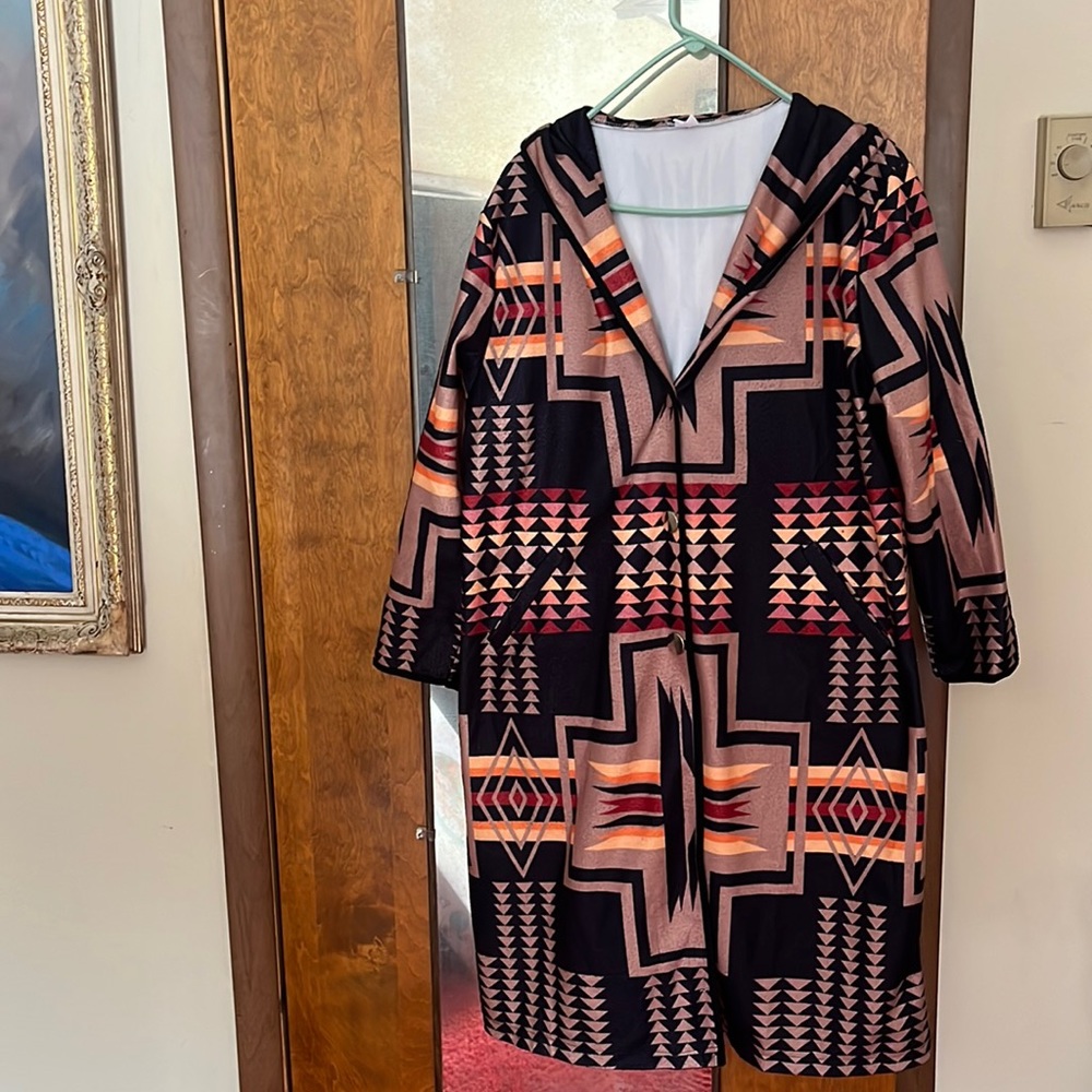 Great condition long aztec coat!